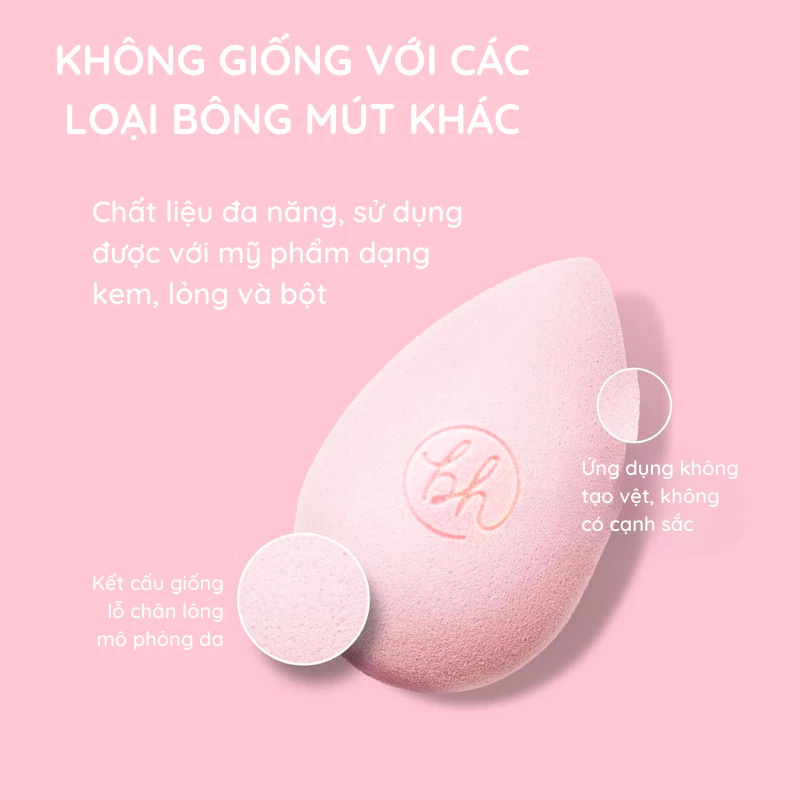 Mút Trang Điểm BH Cosmetics Makeup Sponge BHM007